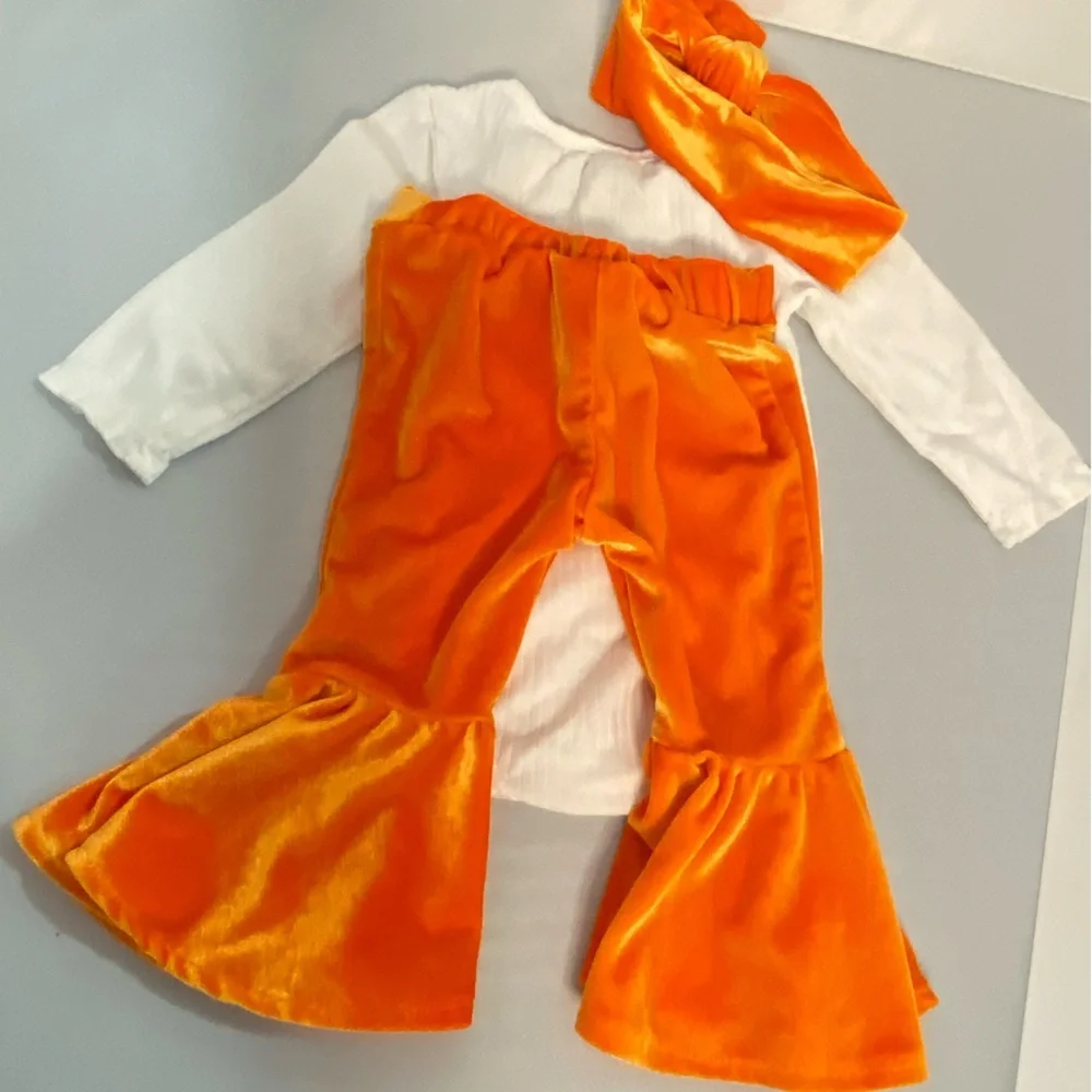 Baby Essentials Halloween Pumpkin Costume - Orange and White‎